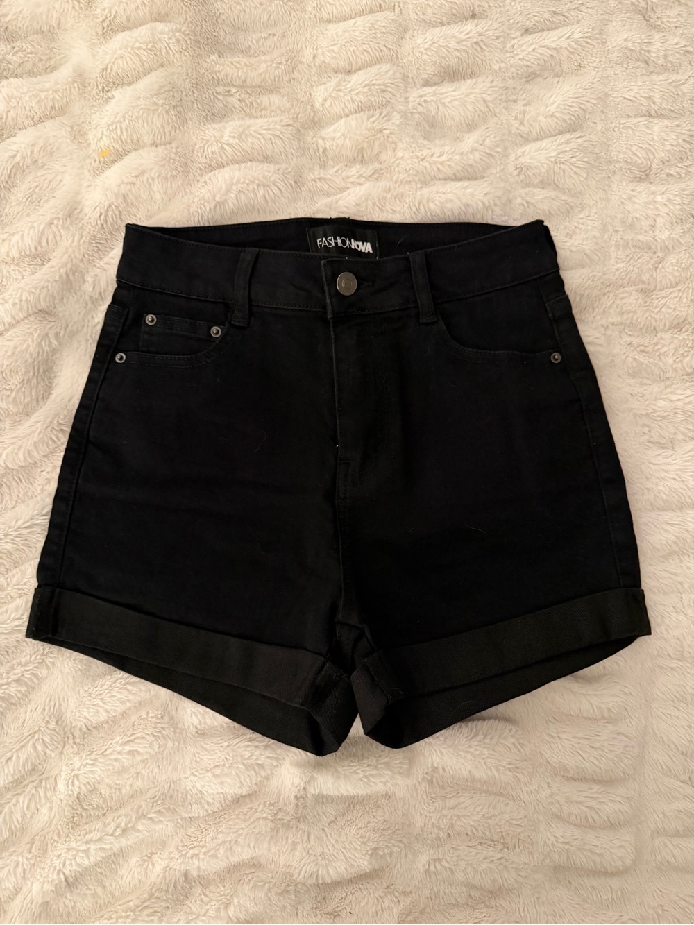 Fashion Nova Madelyn Black High-Waist Women's Shorts